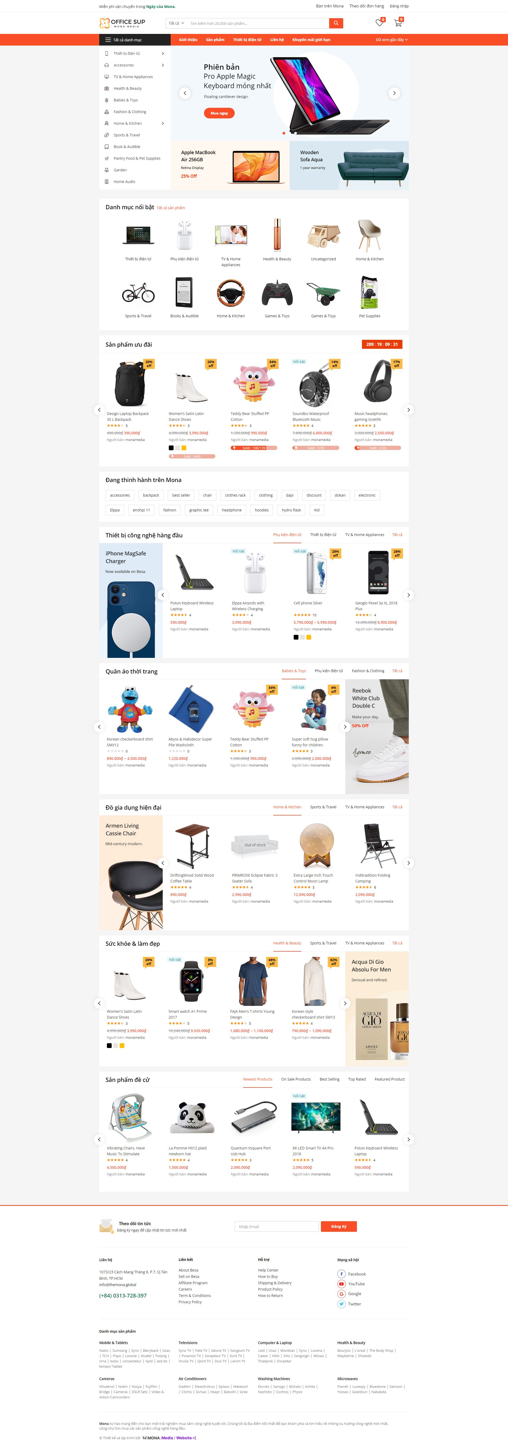 Mẫu website Bán Văn Phòng Phẩm Tiện Ích